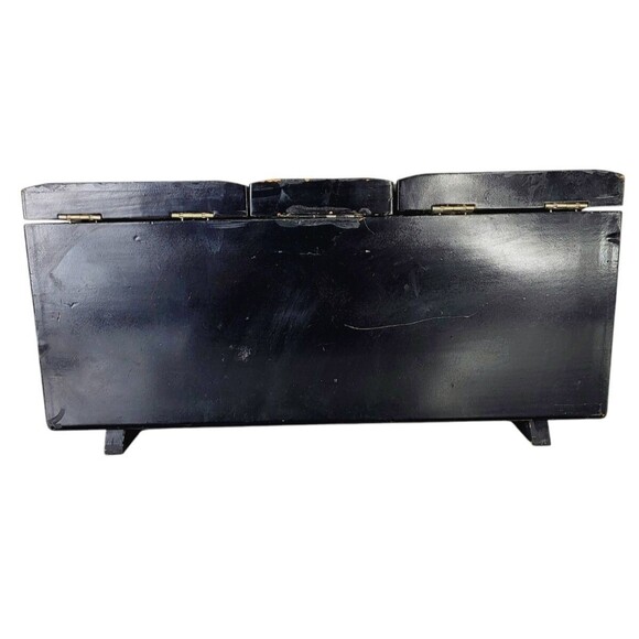 Vintage 1940s Dual Musical Mirrored Jewelry Box Dancing Ballerina & Tuxedo Man - Picture 16 of 16